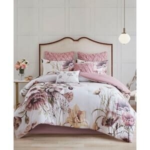 Madison Park Cassandra California King 8 Pieces Pink Blush Comforter Set NEW